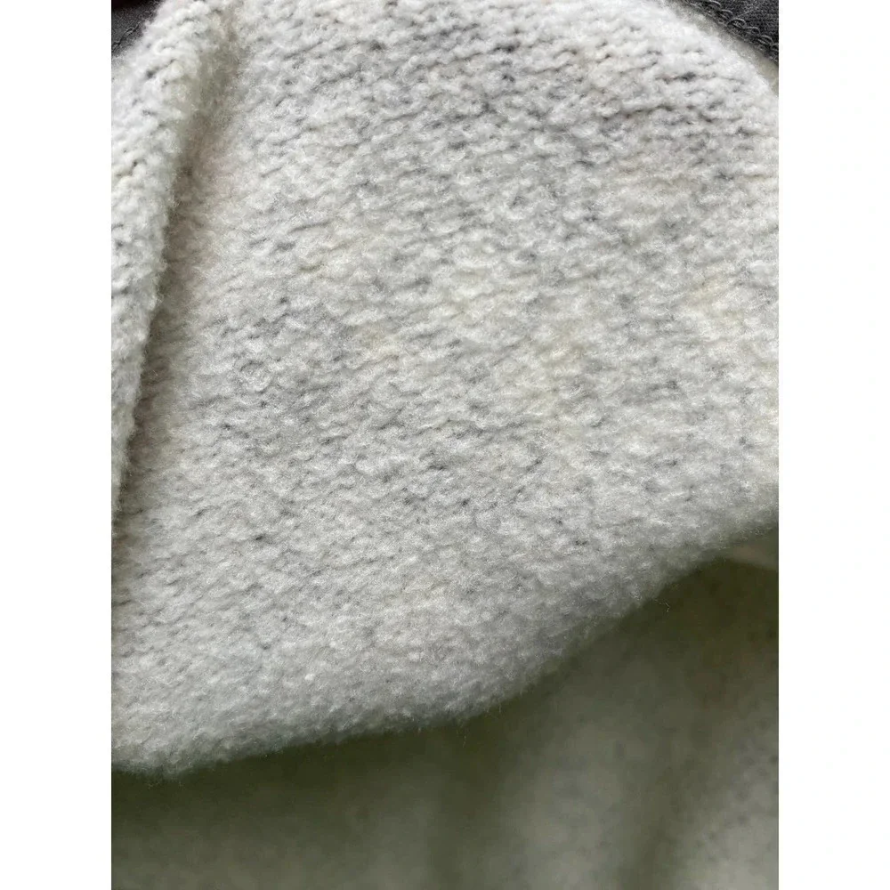 Eddie Bauer Women White Gray Geometric Pattern Sweater Medium